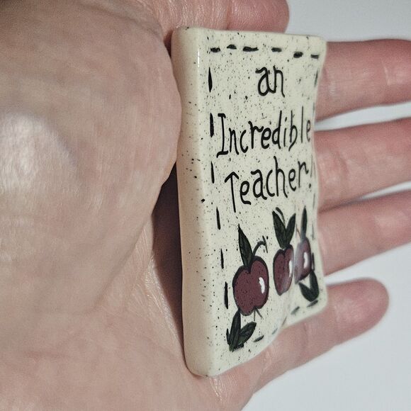 Heather Goldminc Blue Sky Clayworks "An Incredible Teacher” Teacher Pin Brooch - Picture 3 of 10